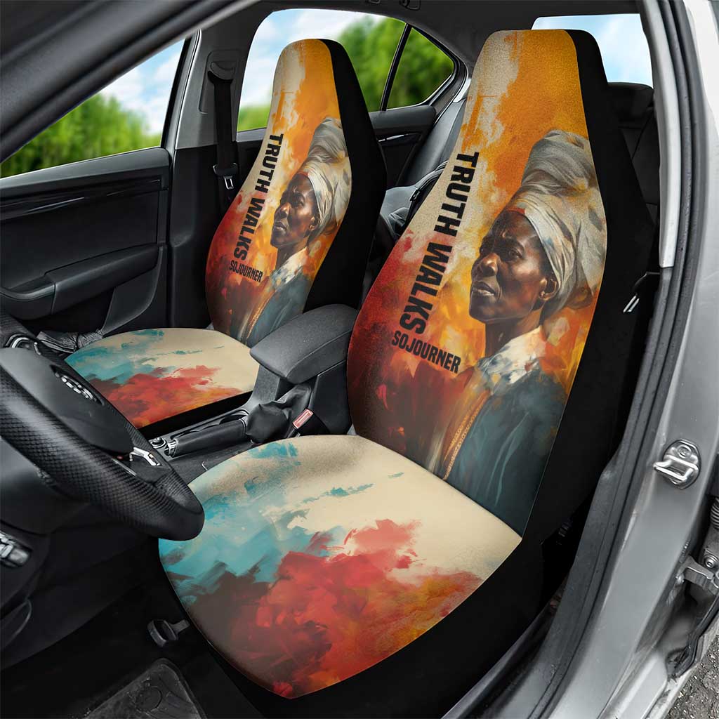 Sojourner Truth Car Seat Cover Truth Walks - Bold Portrait and Empowerment Design - Wonder Print Shop