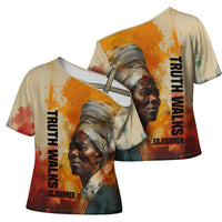 Sojourner Truth Cross Shoulder Shirt Truth Walks - Bold Portrait and Empowerment Design - Wonder Print Shop