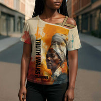Sojourner Truth Cross Shoulder Shirt Truth Walks - Bold Portrait and Empowerment Design - Wonder Print Shop