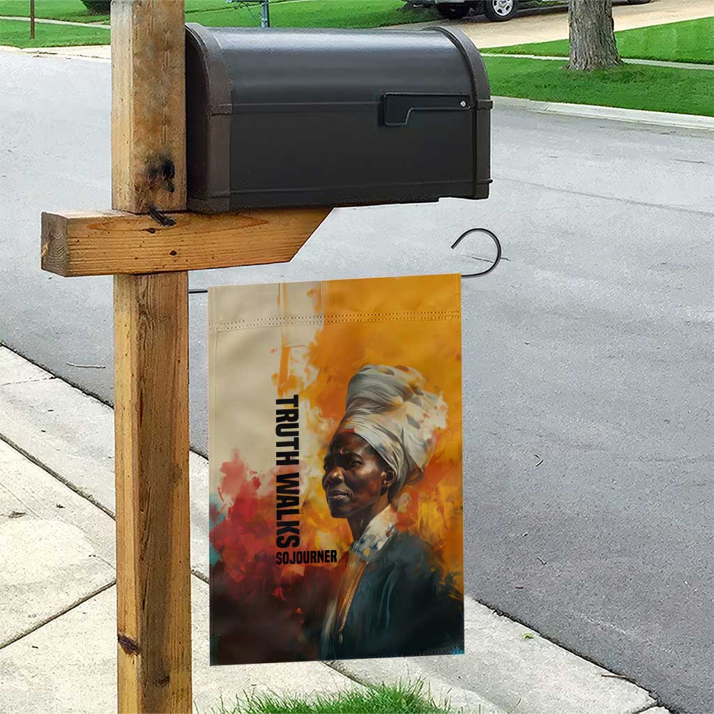 Sojourner Truth Garden Flag Truth Walks - Bold Portrait and Empowerment Design - Wonder Print Shop