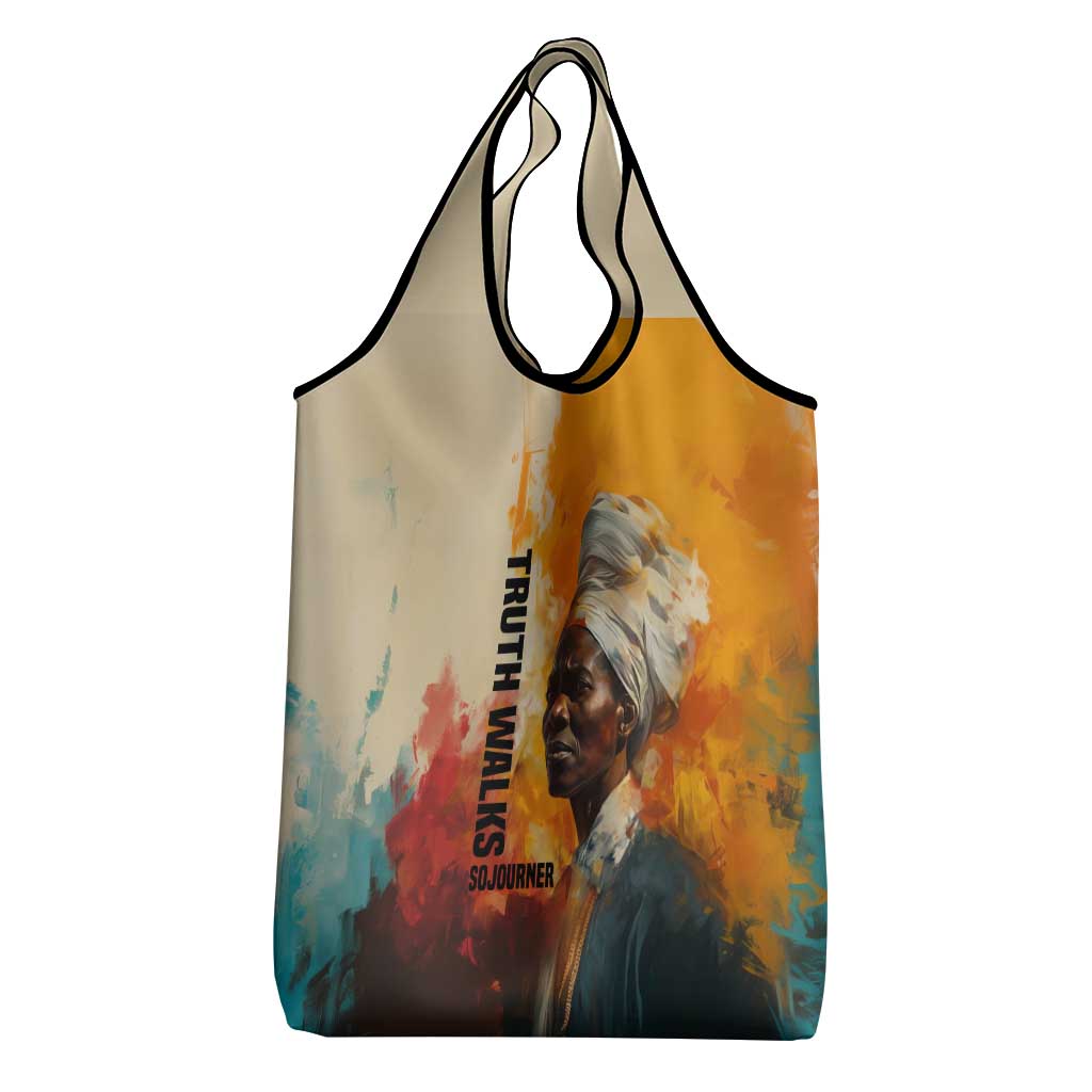 Sojourner Truth Grocery Bag Truth Walks - Bold Portrait and Empowerment Design - Wonder Print Shop