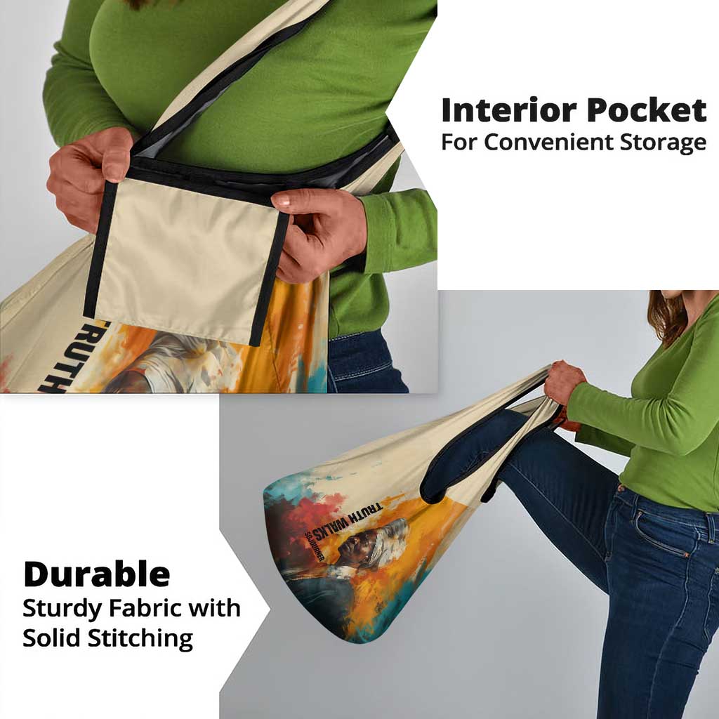 Sojourner Truth Grocery Bag Truth Walks - Bold Portrait and Empowerment Design - Wonder Print Shop