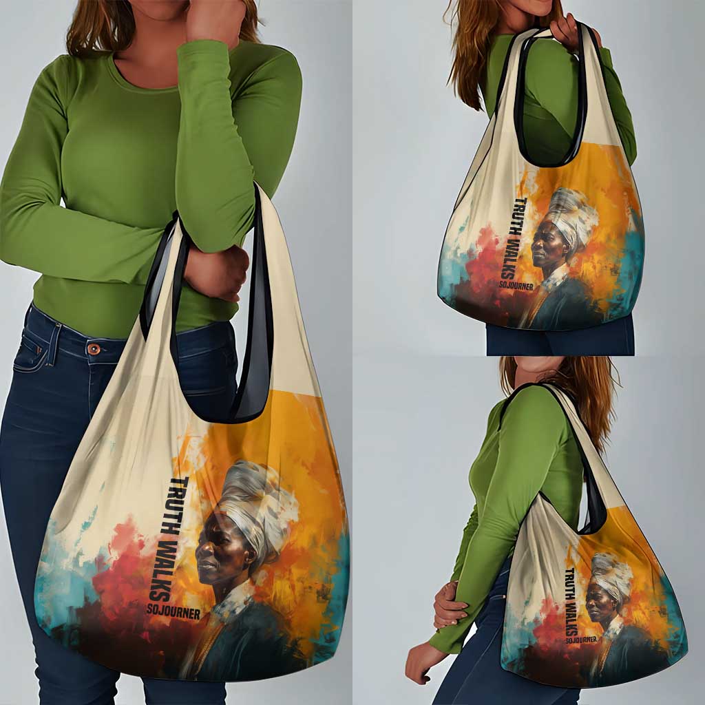 Sojourner Truth Grocery Bag Truth Walks - Bold Portrait and Empowerment Design - Wonder Print Shop