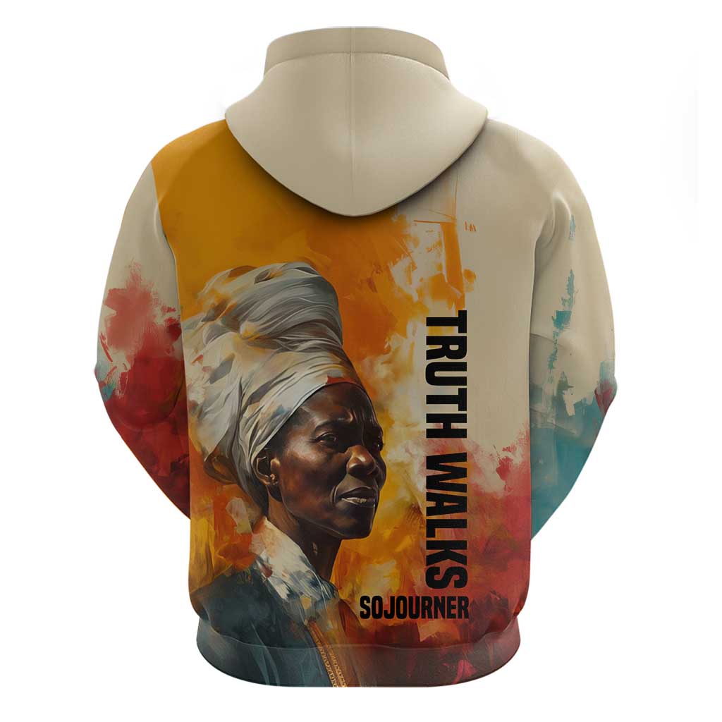 Sojourner Truth Hoodie Truth Walks - Bold Portrait and Empowerment Design - Wonder Print Shop