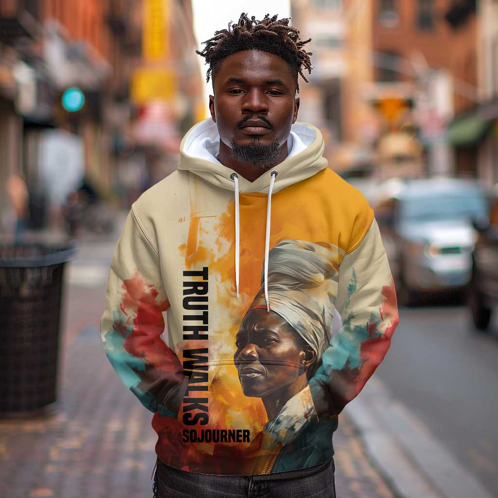Sojourner Truth Hoodie Truth Walks - Bold Portrait and Empowerment Design - Wonder Print Shop