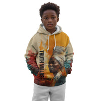 Sojourner Truth Kid Hoodie Truth Walks - Bold Portrait and Empowerment Design - undefined