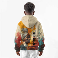 Sojourner Truth Kid Hoodie Truth Walks - Bold Portrait and Empowerment Design - undefined