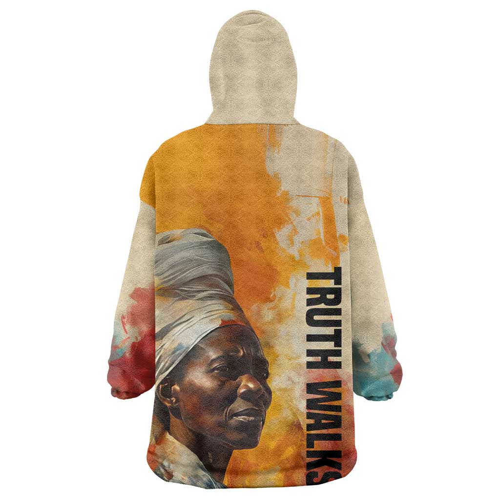 Sojourner Truth Kid Wearable Blanket Hoodie Truth Walks - Bold Portrait and Empowerment Design - Wonder Print Shop