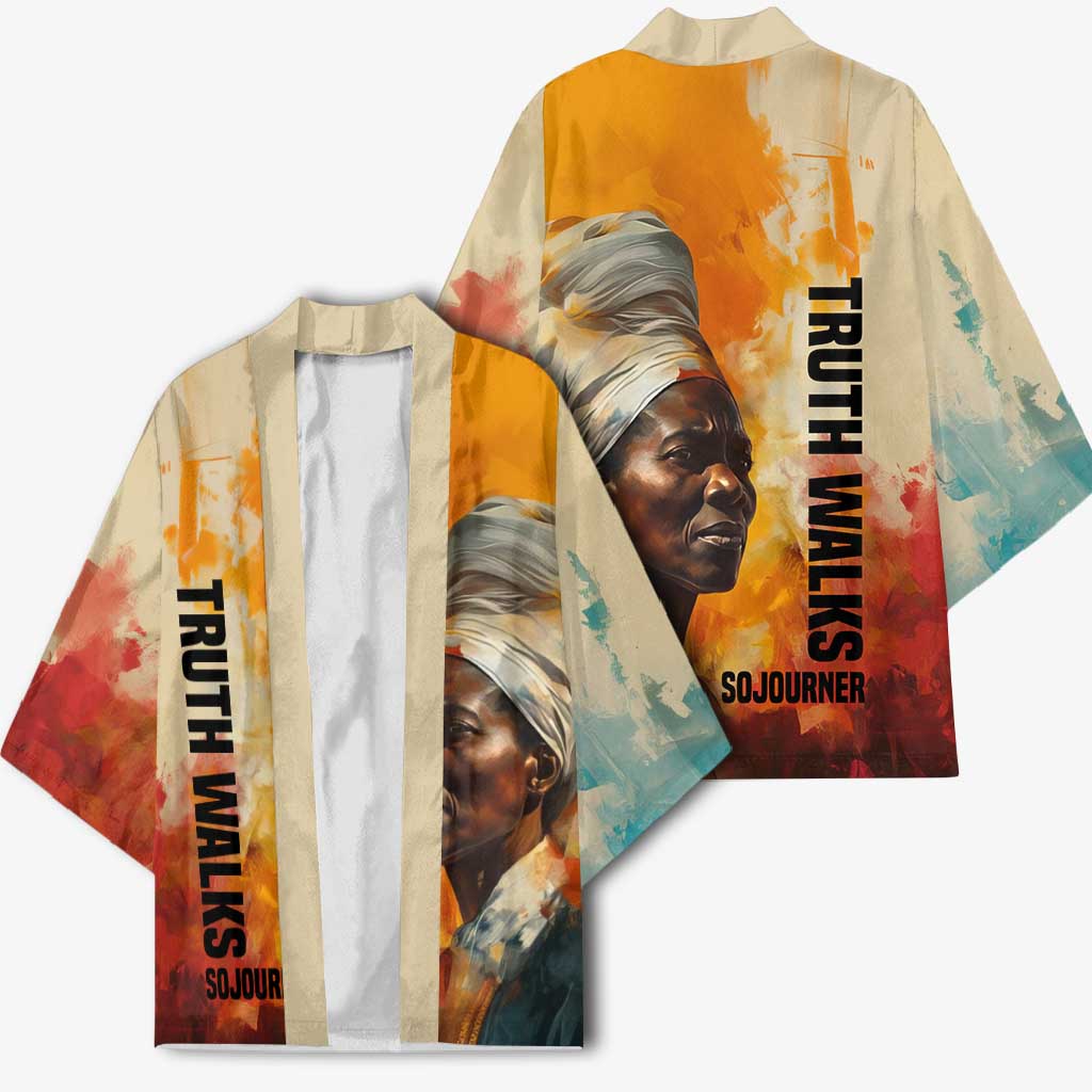 Sojourner Truth Kimono Truth Walks - Bold Portrait and Empowerment Design - Wonder Print Shop