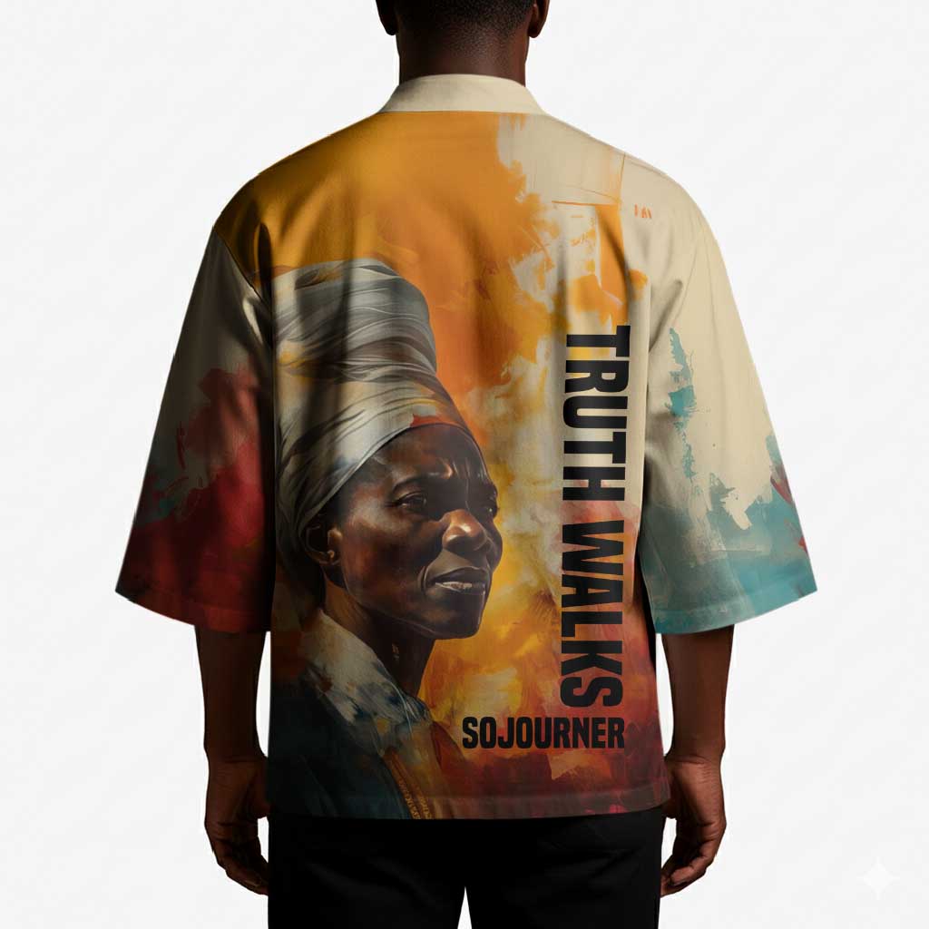 Sojourner Truth Kimono Truth Walks - Bold Portrait and Empowerment Design - Wonder Print Shop