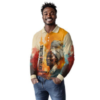 Sojourner Truth Long Sleeve Polo Shirt Truth Walks - Bold Portrait and Empowerment Design - Wonder Print Shop