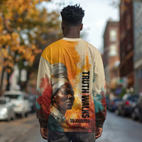 Sojourner Truth Long Sleeve Shirt Truth Walks - Bold Portrait and Empowerment Design - Wonder Print Shop