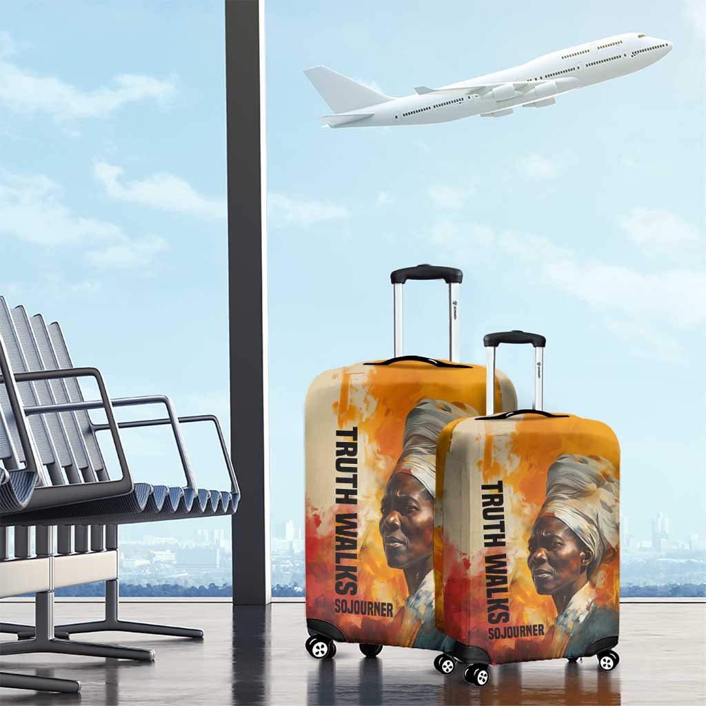 Sojourner Truth Luggage Cover Truth Walks - Bold Portrait and Empowerment Design - Wonder Print Shop