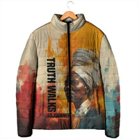 Sojourner Truth Padded Jacket Truth Walks - Bold Portrait and Empowerment Design - Wonder Print Shop