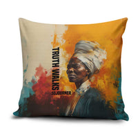 Sojourner Truth Pillow Cover Truth Walks - Bold Portrait and Empowerment Design - Wonder Print Shop