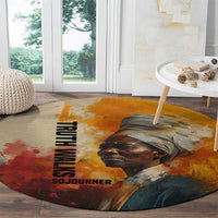 Sojourner Truth Round Carpet Truth Walks - Bold Portrait and Empowerment Design - Wonder Print Shop