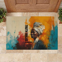 Sojourner Truth Rubber Doormat Truth Walks - Bold Portrait and Empowerment Design - Wonder Print Shop