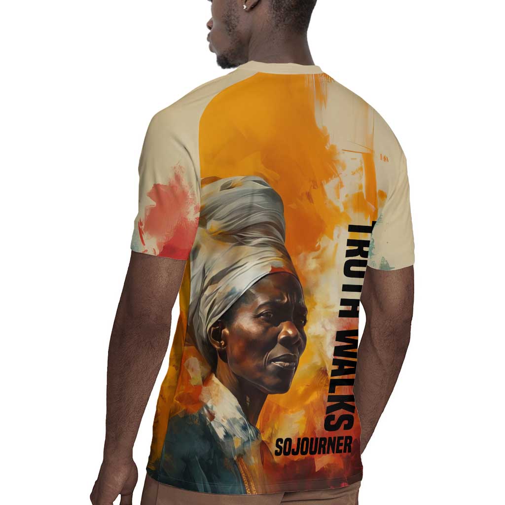 Sojourner Truth Rugby Jersey Truth Walks - Bold Portrait and Empowerment Design TS04