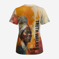 Sojourner Truth Scrub Top Truth Walks - Bold Portrait and Empowerment Design - Wonder Print Shop