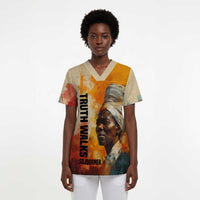 Sojourner Truth Scrub Top Truth Walks - Bold Portrait and Empowerment Design - Wonder Print Shop