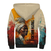Sojourner Truth Sherpa Hoodie Truth Walks - Bold Portrait and Empowerment Design - Wonder Print Shop