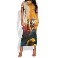 Sojourner Truth Short Sleeve Bodycon Dress Truth Walks - Bold Portrait and Empowerment Design TS04