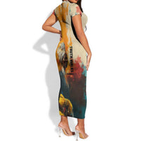 Sojourner Truth Short Sleeve Bodycon Dress Truth Walks - Bold Portrait and Empowerment Design TS04