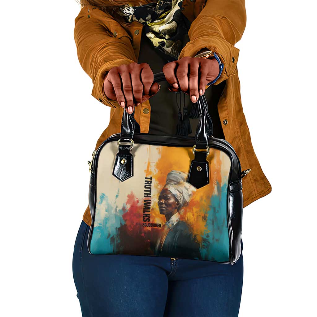 Sojourner Truth Shoulder Handbag Truth Walks - Bold Portrait and Empowerment Design - Wonder Print Shop