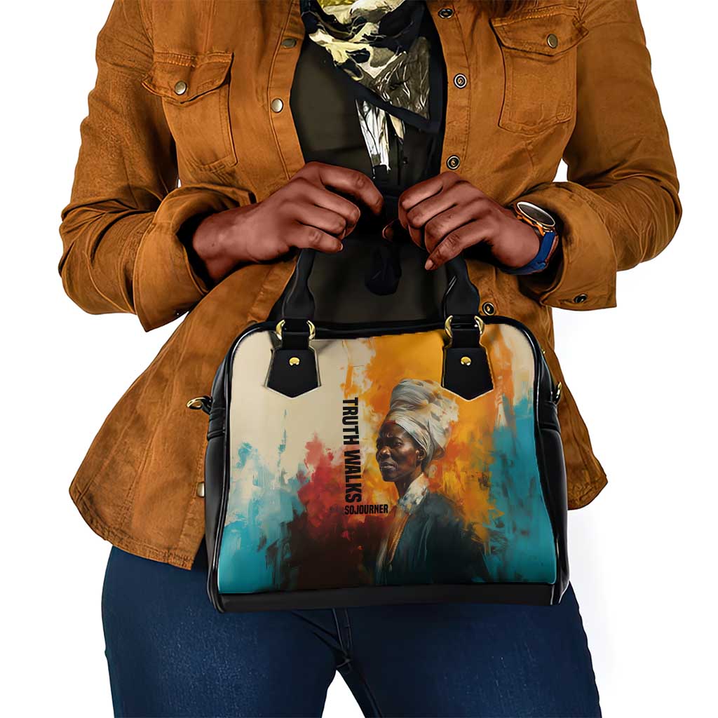 Sojourner Truth Shoulder Handbag Truth Walks - Bold Portrait and Empowerment Design - Wonder Print Shop