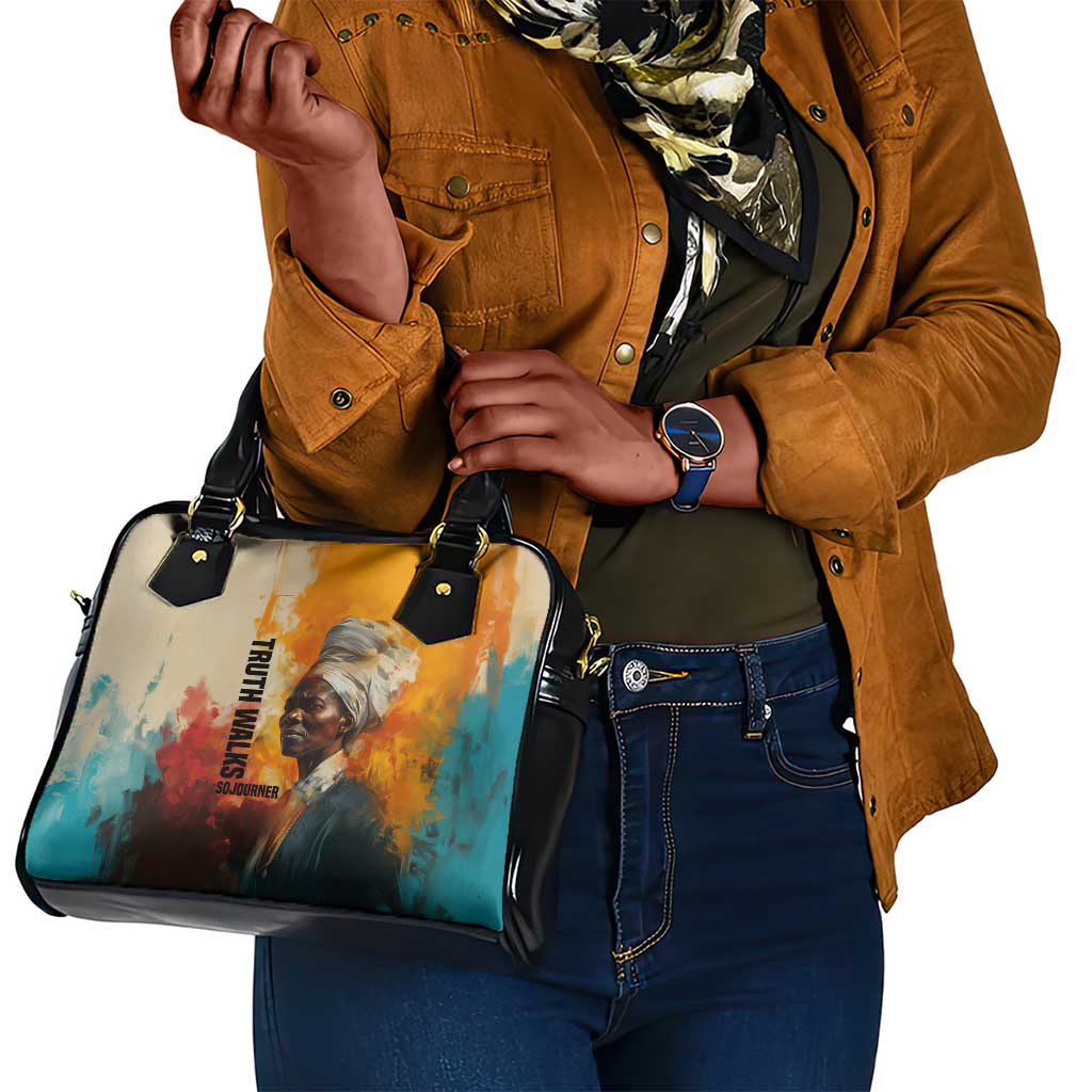 Sojourner Truth Shoulder Handbag Truth Walks - Bold Portrait and Empowerment Design - Wonder Print Shop