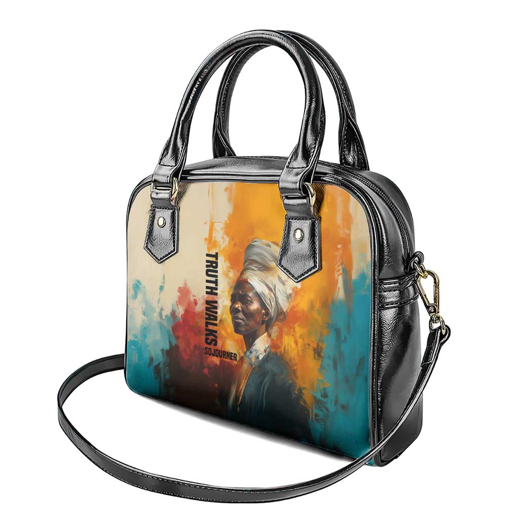 Sojourner Truth Shoulder Handbag Truth Walks - Bold Portrait and Empowerment Design - Wonder Print Shop
