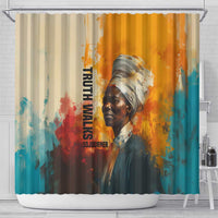 Sojourner Truth Shower Curtain Truth Walks - Bold Portrait and Empowerment Design - Wonder Print Shop