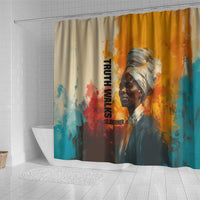 Sojourner Truth Shower Curtain Truth Walks - Bold Portrait and Empowerment Design - Wonder Print Shop
