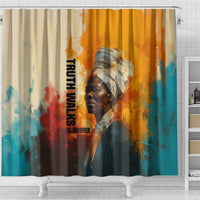 Sojourner Truth Shower Curtain Truth Walks - Bold Portrait and Empowerment Design - Wonder Print Shop