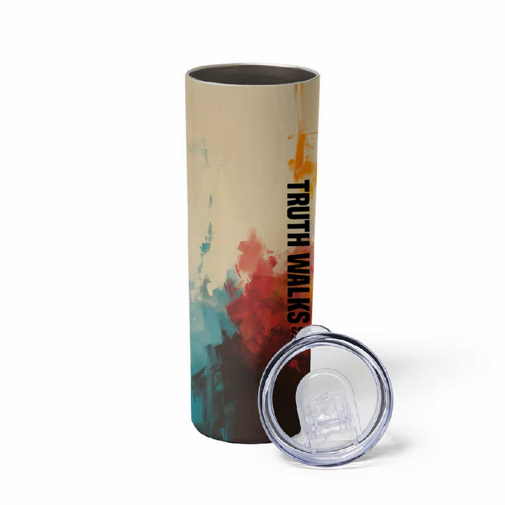Sojourner Truth Skinny Tumbler Truth Walks - Bold Portrait and Empowerment Design - Wonder Print Shop