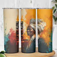 Sojourner Truth Skinny Tumbler Truth Walks - Bold Portrait and Empowerment Design - Wonder Print Shop