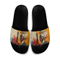 Sojourner Truth Slide Sandals Truth Walks - Bold Portrait and Empowerment Design - Wonder Print Shop