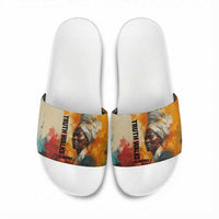 Sojourner Truth Slide Sandals Truth Walks - Bold Portrait and Empowerment Design - Wonder Print Shop