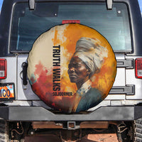 Sojourner Truth Spare Tire Cover Truth Walks - Bold Portrait and Empowerment Design - Wonder Print Shop