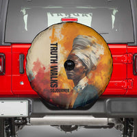 Sojourner Truth Spare Tire Cover Truth Walks - Bold Portrait and Empowerment Design - Wonder Print Shop