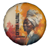 Sojourner Truth Spare Tire Cover Truth Walks - Bold Portrait and Empowerment Design - Wonder Print Shop