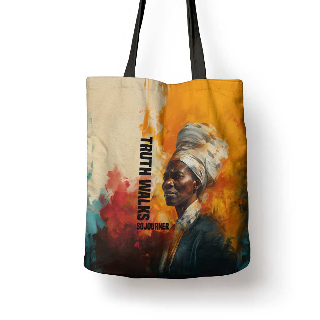 Sojourner Truth Tote Bag Truth Walks - Bold Portrait and Empowerment Design - Wonder Print Shop