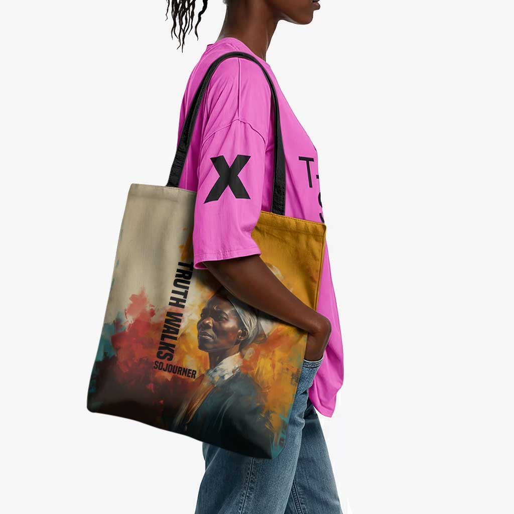 Sojourner Truth Tote Bag Truth Walks - Bold Portrait and Empowerment Design - Wonder Print Shop