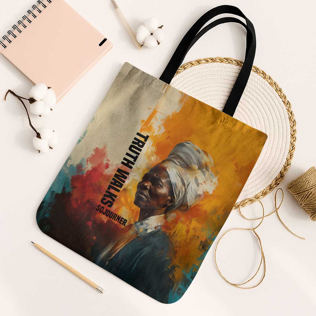 Sojourner Truth Tote Bag Truth Walks - Bold Portrait and Empowerment Design - Wonder Print Shop