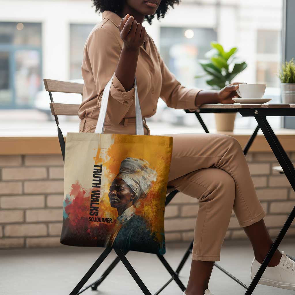 Sojourner Truth Tote Bag Truth Walks - Bold Portrait and Empowerment Design - Wonder Print Shop