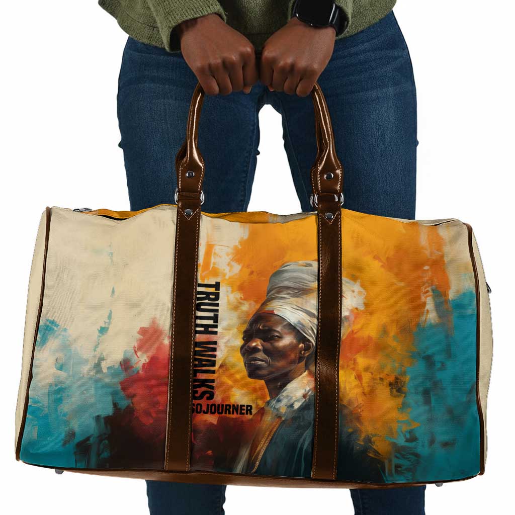 Sojourner Truth Travel Bag Truth Walks - Bold Portrait and Empowerment Design - Wonder Print Shop