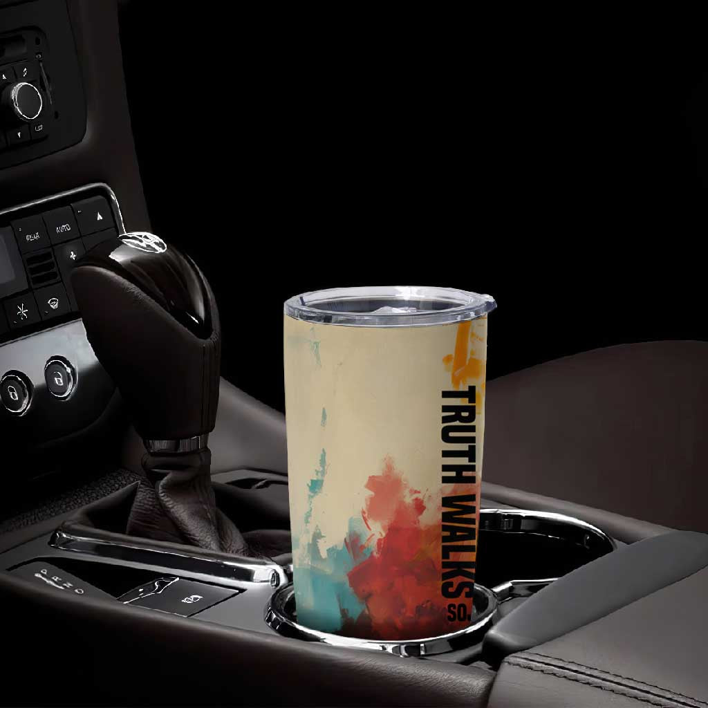 Sojourner Truth Tumbler Cup Truth Walks - Bold Portrait and Empowerment Design - Wonder Print Shop