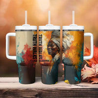 Sojourner Truth Tumbler With Handle Truth Walks - Bold Portrait and Empowerment Design - Wonder Print Shop