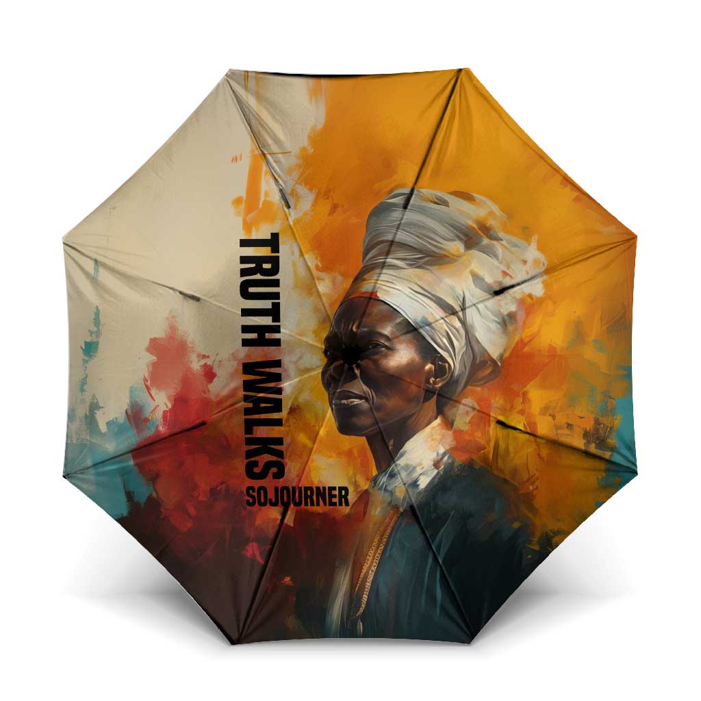 Sojourner Truth Umbrella Truth Walks - Bold Portrait and Empowerment Design - Wonder Print Shop