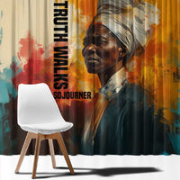 Sojourner Truth Window Curtain Truth Walks - Bold Portrait and Empowerment Design - Wonder Print Shop